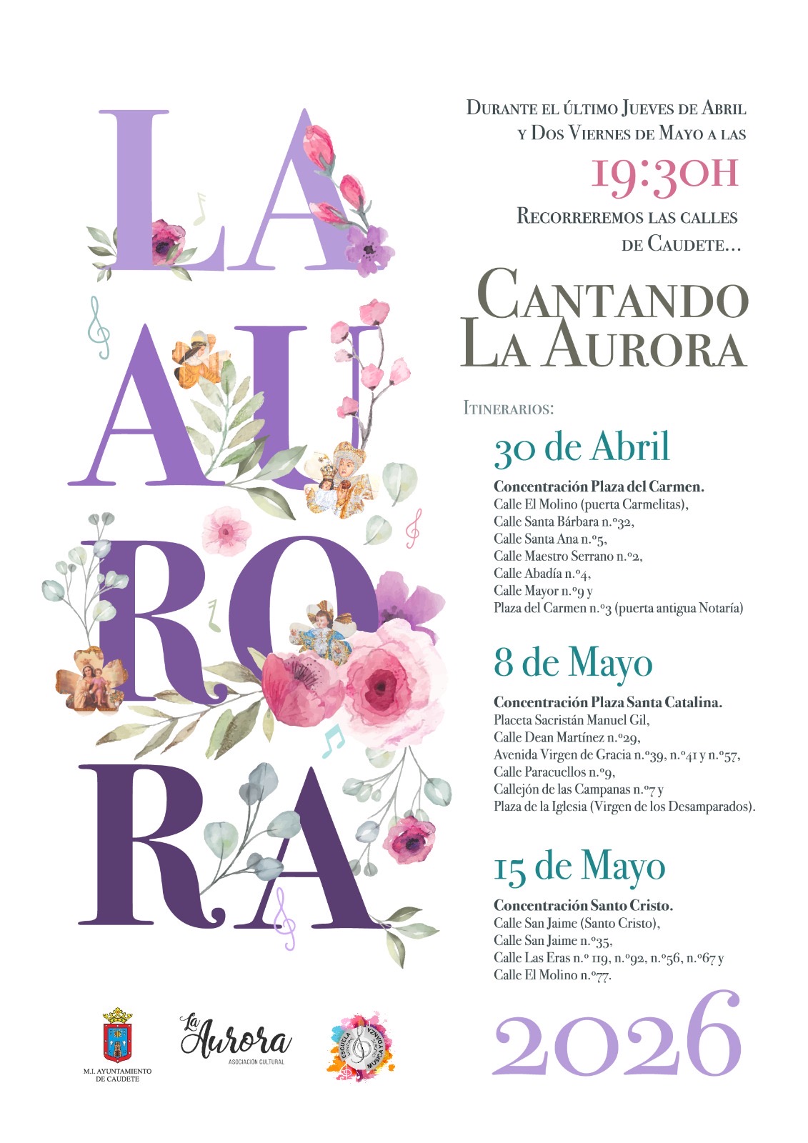 Caudete recupera la tradición de ‘La Aurora’ gracias a la Escuela de Música